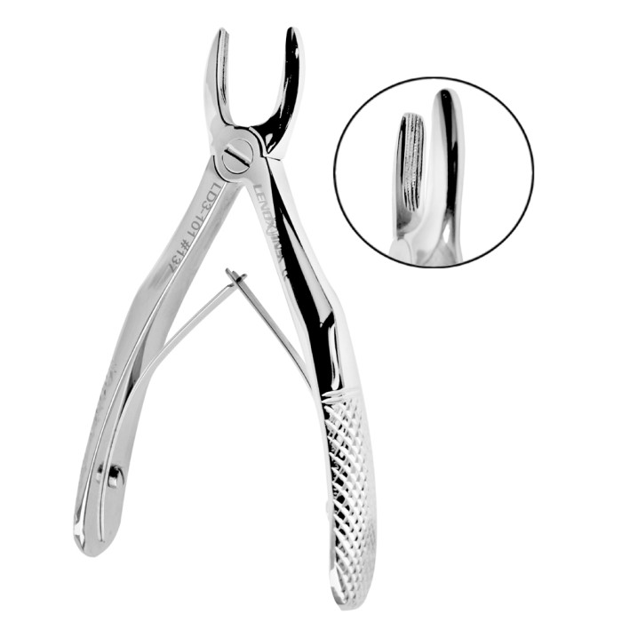 Baby Extracting Forceps Klein 137 Pedodontic Tool for Upper Incisor Extractions with Spring Handle