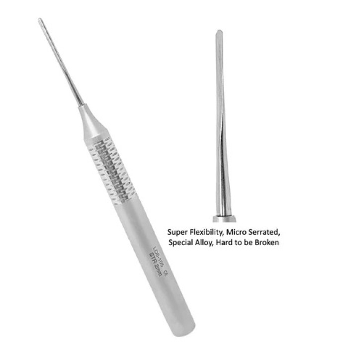 Super Flexible Periotomes Straight 2mm | Precision Tool for Atraumatic Tooth Extractions