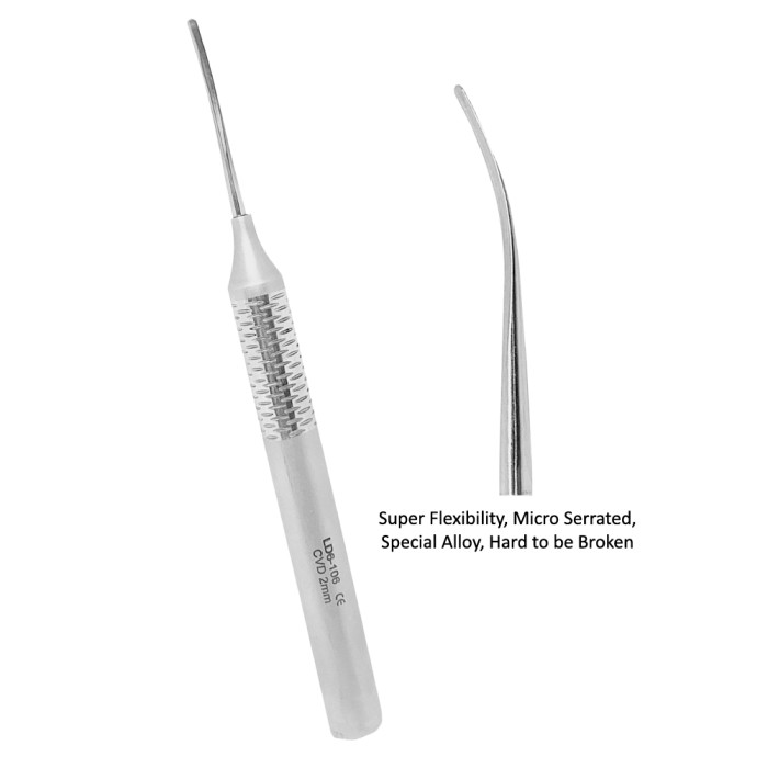 Super Flexible Periotomes Curved 2mm | Precision Tool for Atraumatic Tooth Extractions