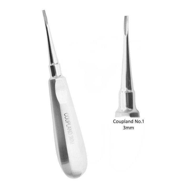 Root Elevators Coupland No.1, 3MM | Precision Tool for Atraumatic Dental Extractions