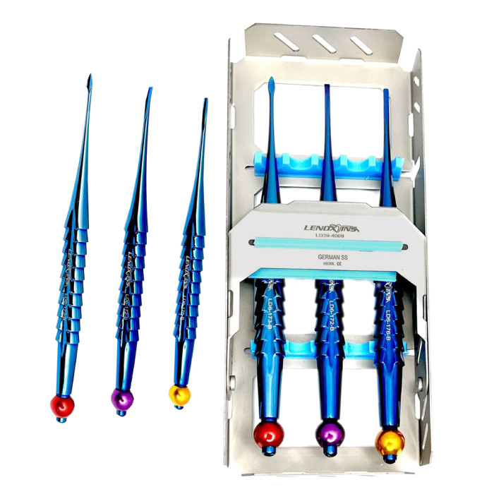 PDL Luxating Elevators Set Of 3 | Precision Dental Extraction Instrument Set