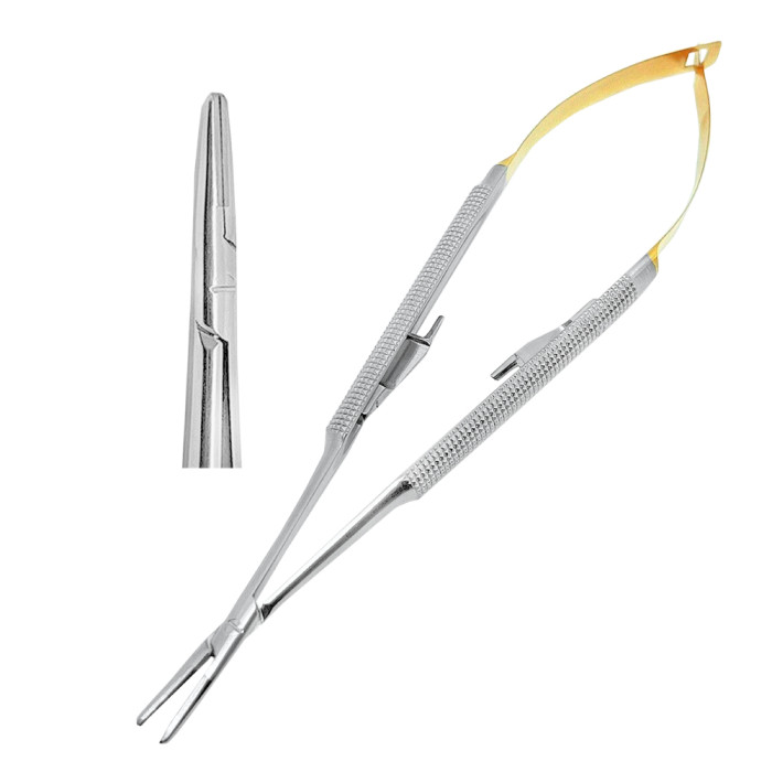 Castroviejo Needle Holders 16cm TC STR | Precision Tool for Microsurgical Procedures