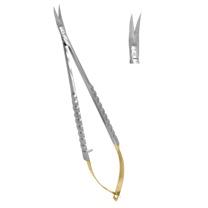Castroviejo Surgical Scissors, 15cm Curved TC | Precision Microsurgical Instrument